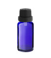 Glasflasche 20 ml blau mit schwarzem Tropfer [2]