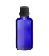 Glasflasche 50 ml blau mit schwarzem Tropfer [2]