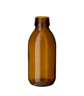 Glasflasche 150 ml braun PP28 Sirupflasche [1]