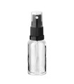 Glasflasche 30 ml klar mit schwarzem Zerstäuber