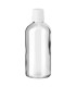 Glasflasche 100 ml klar mit weißem Tropfer