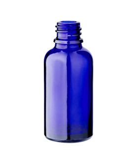 30 ml Blaue Glasflasche 18/415 - leere Flasche DIN 18 zum Befüllen