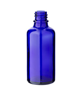 50 ml Glasflasche blau – Für Kosmetik & Öle