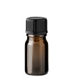 Glasflasche 10 ml braun mit schwarzem Schraubverschluss