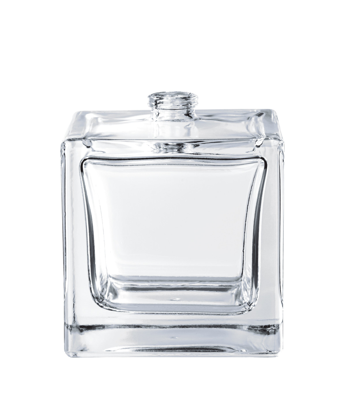 Leere Duftglasflasche 100 ml quadratisch mit FEA15 Gewinde