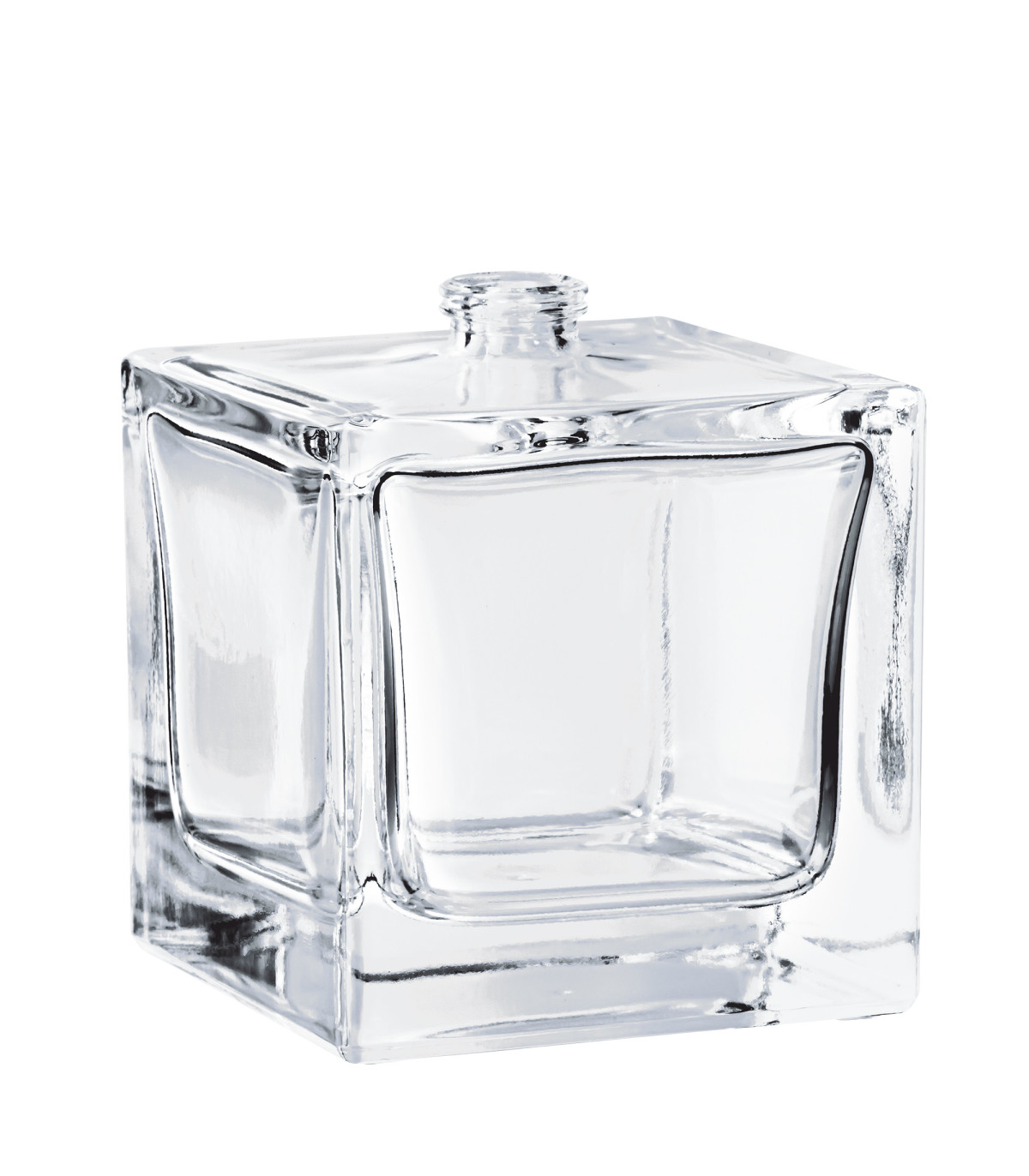 Klare quadratische Parfümglasflasche 100 ml ohne Verschluss