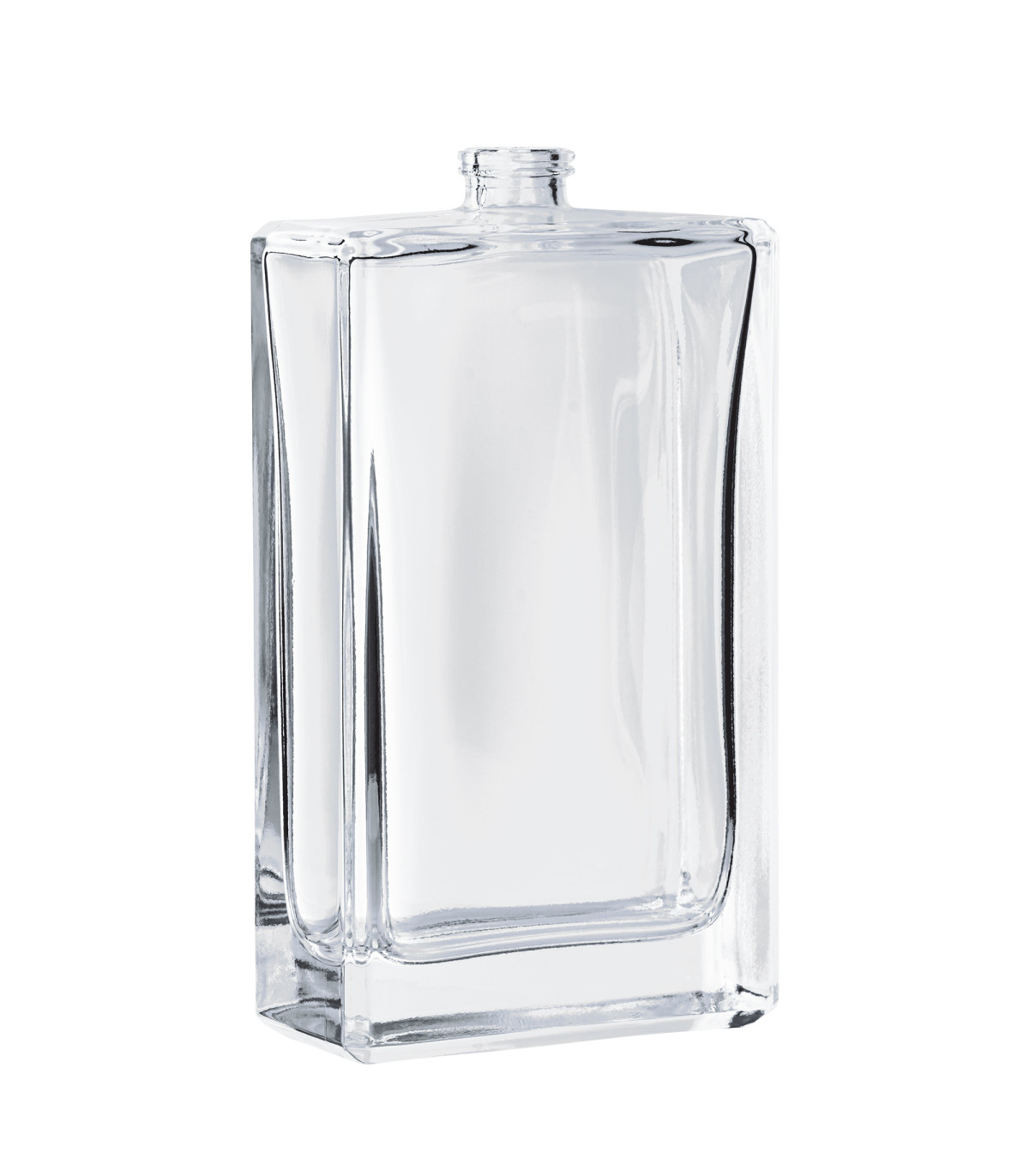 Leere Parfumflasche aus Glas 100 ml in rechteckiger Form