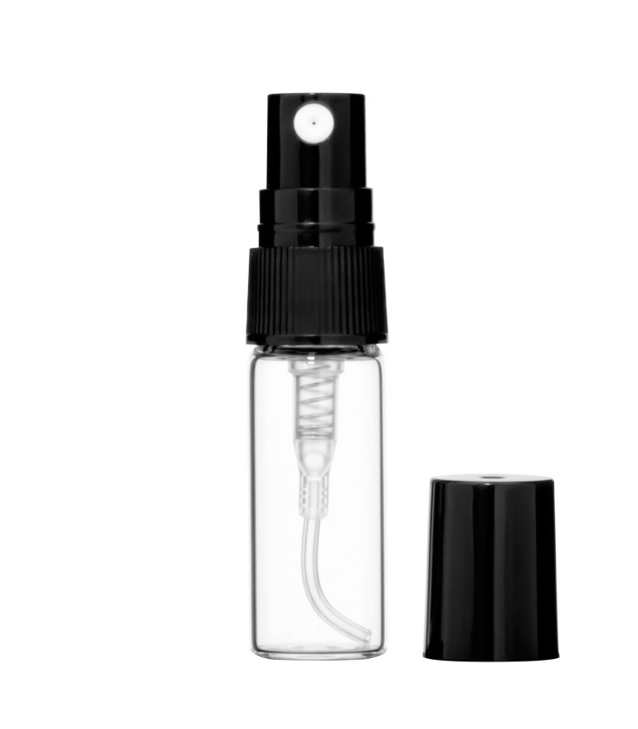 Kleine 3 ml Sprühflasche aus Glas mit Schutzkappe