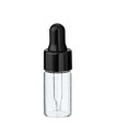 Glasfläschchen 3 ml klar mit schwarzer Pipette