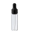 Glasfläschchen 5 ml klar mit schwarzer Pipette