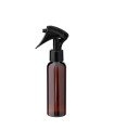 PET-Flasche 100 ml braun mit schwarzem Sprühkopf Mini-Trigger [2]