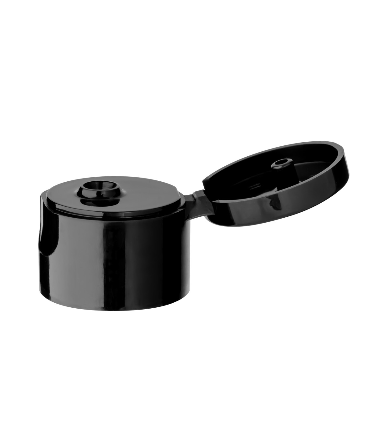 Flip-Top Kunststoffkappe Schwarz 24/410 für PET-Flaschen DIN 24