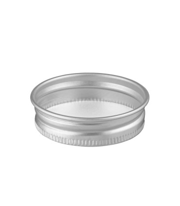 38/400 Aluminium-Schraubdeckel silber - für Glastiegel Kosmetiktiegel
