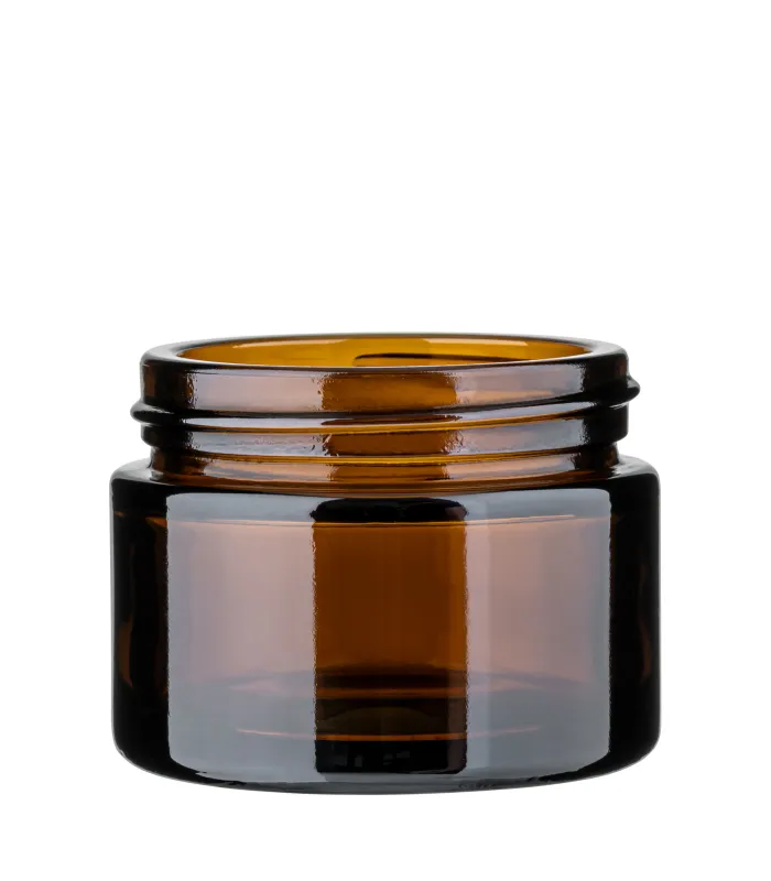 Leerer Braunglas Tiegel 52/400 für Salben und Pflegeprodukte