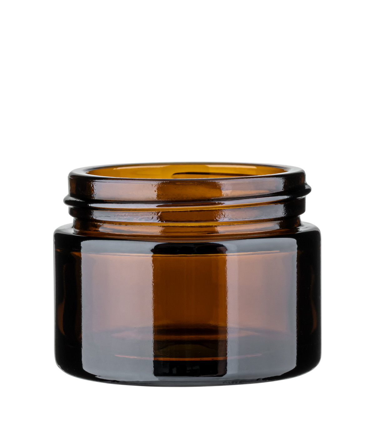 Leerer Braunglas Tiegel 52/400 für Salben und Pflegeprodukte