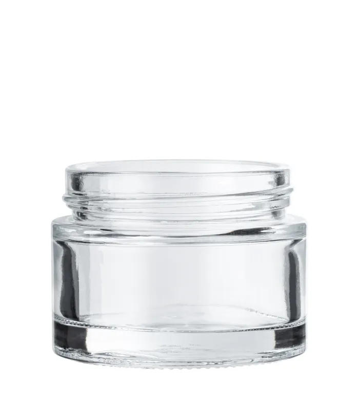 Leerer Klarglas Tiegel 51/400 für Salben und Pflegeprodukte