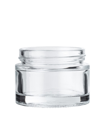 Leerer Klarglas Tiegel 51/400 für Salben und Pflegeprodukte