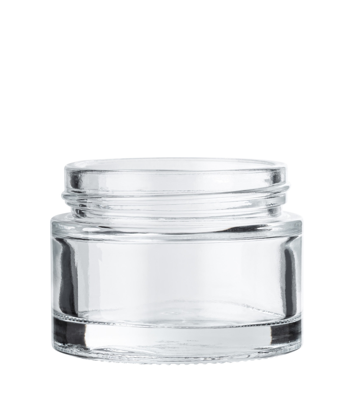 Leerer Klarglas Tiegel 51/400 für Salben und Pflegeprodukte