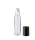 Glasflasche 10 ml klar Roll-on | Schwarzer Verschluss