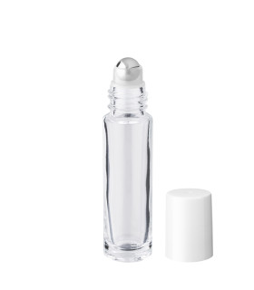 Leere klare Roll-On Flasche aus Glas für Öle und Seren