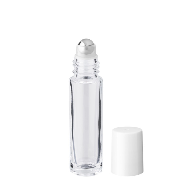 Leere klare Roll-On Flasche aus Glas für Öle und Seren