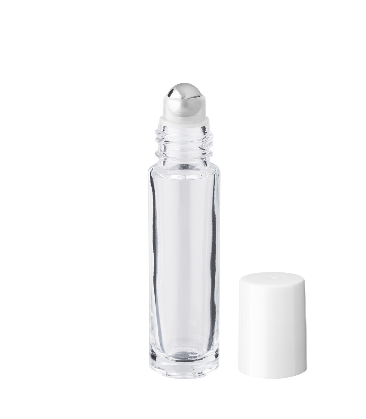 Leere klare Roll-On Flasche aus Glas für Öle und Seren