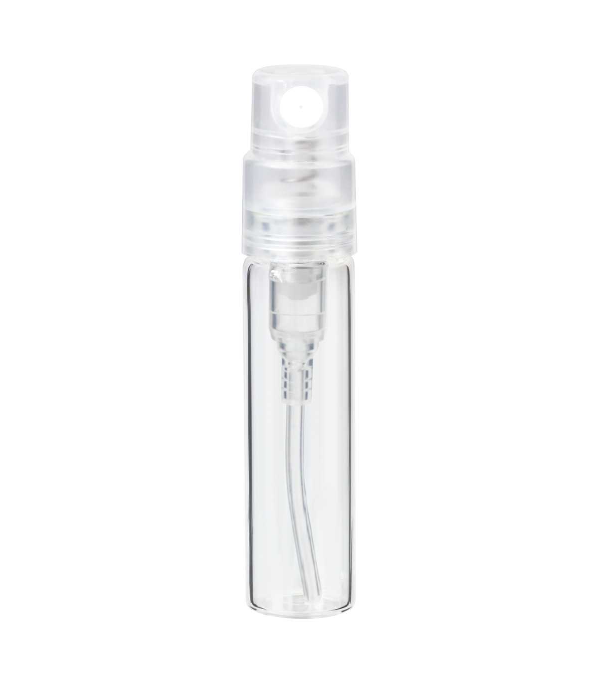 Glasfläschchen 2 ml mit transparentem Steckzerstäuber aus klarem Glas