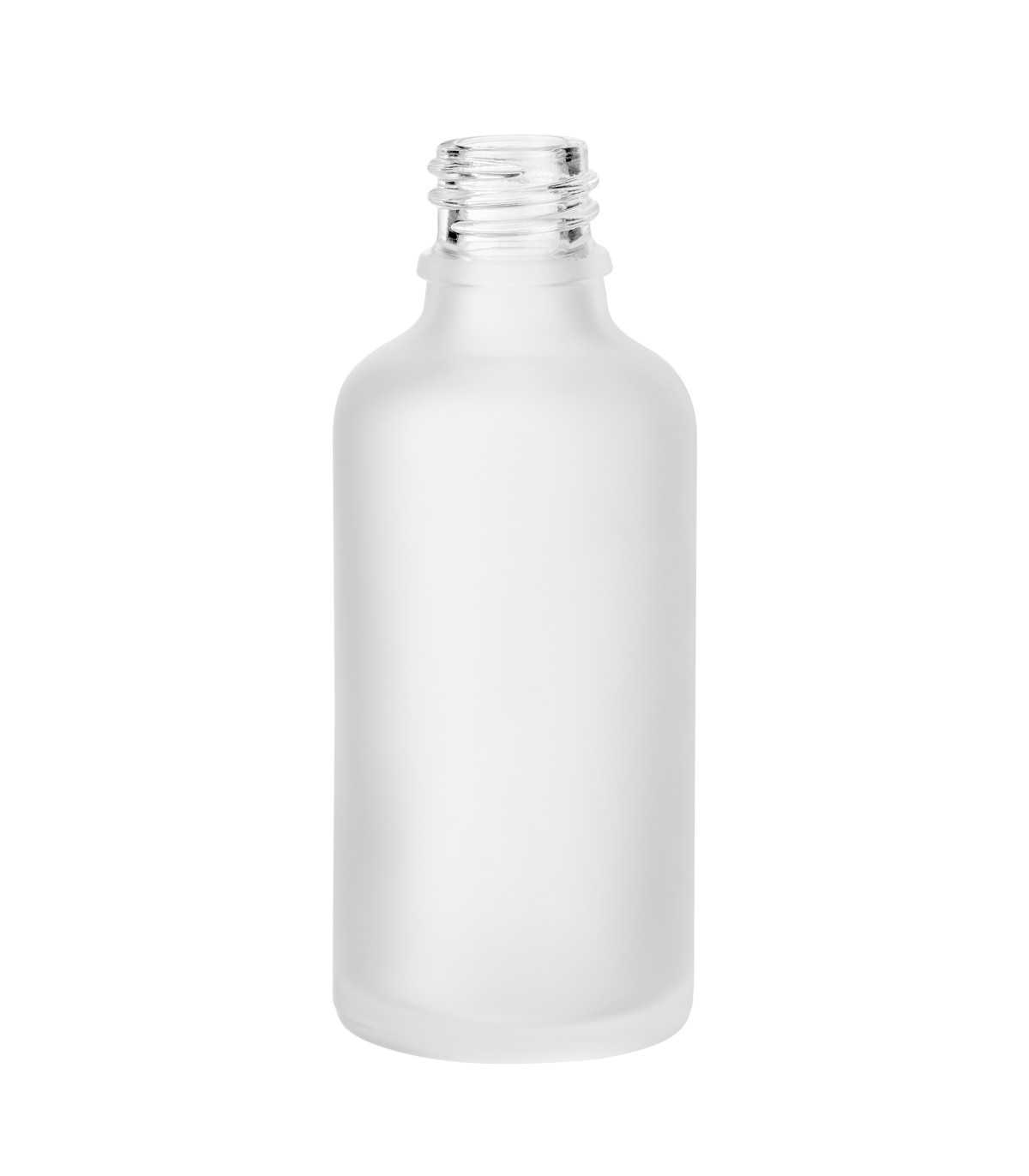 Leere transparente Glasflasche 50 ml mit Gewinde 18/415