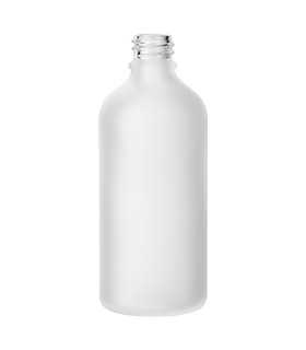 Leere transparente Glasflasche 100 ml mit Gewinde 18/415