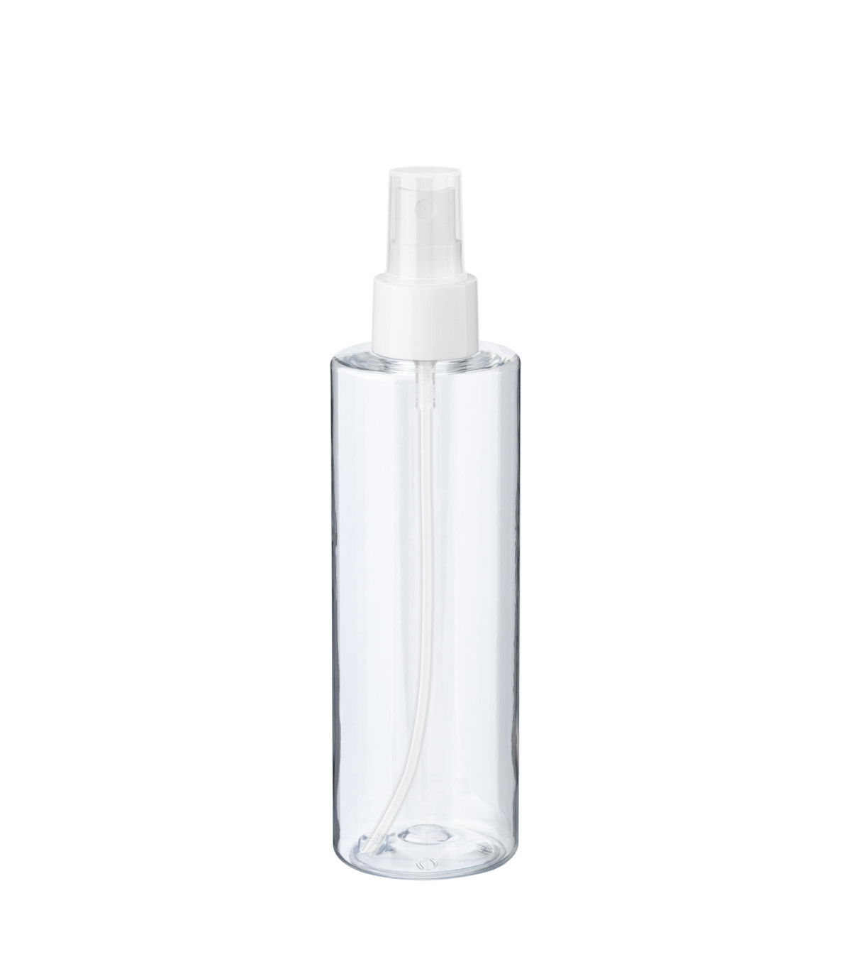 PET-Flasche 200 ml transparent mit weißem Zerstäuber