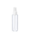 PET-Flasche 100 ml transparent mit weißem Zerstäuber