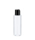 PET-Flasche 100 ml transparent mit schwarzem Disc-Top-Verschluss