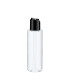 PET-Flasche 100 ml transparent mit schwarzem Disc-Top-Verschluss