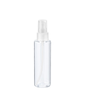 PET-Flasche 100 ml transparent mit transparenter Pumpe