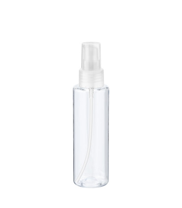 PET-Flasche 100 ml transparent mit transparenter Pumpe