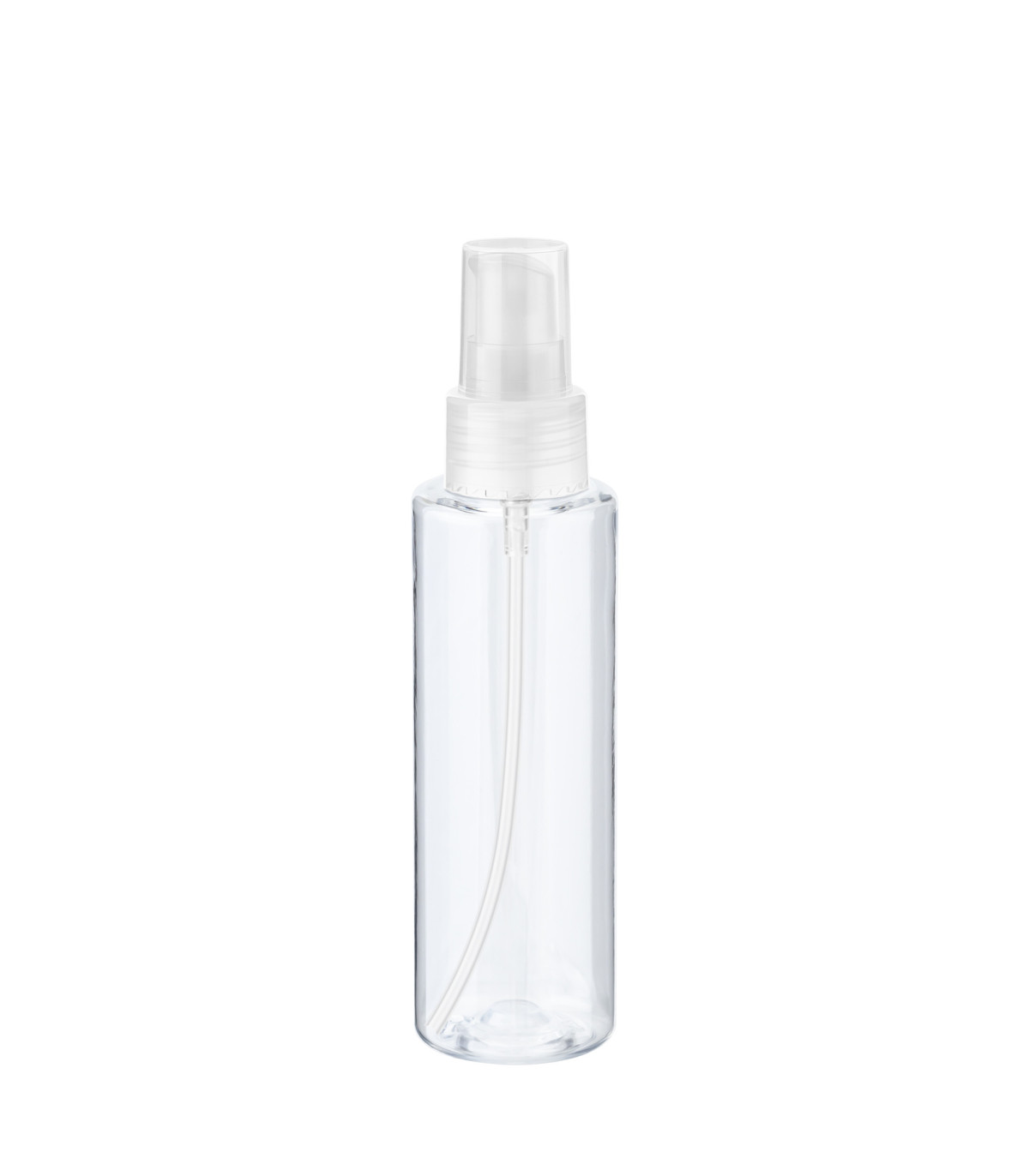 PET-Flasche 100 ml transparent mit transparenter Pumpe