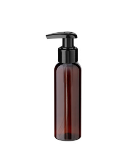 PET-Flasche 100 ml braun mit schwarzer Pumpe [2]