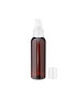 PET-Flasche 100 ml braun mit transparenter Pumpe