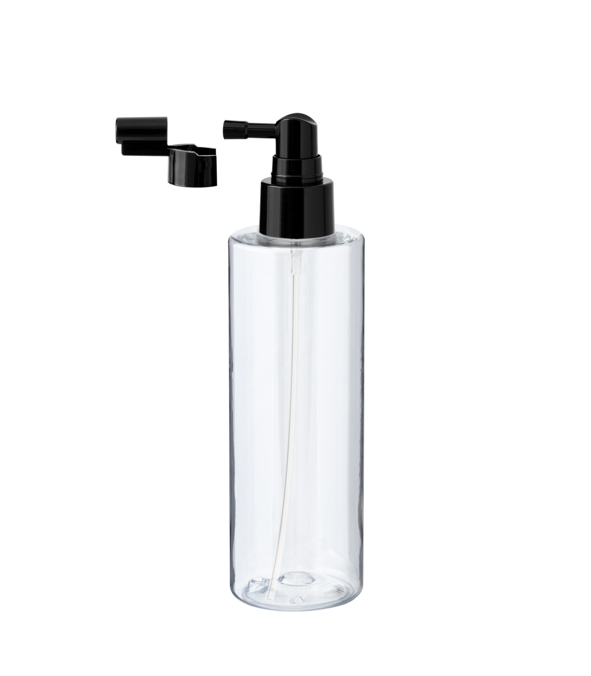 PET-Flasche 200 ml transparent mit schwarzem Zerstäuber [2]