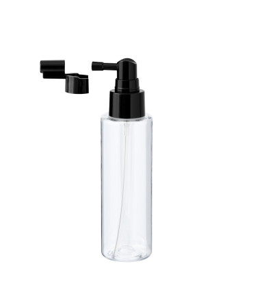 PET-Flasche 100 ml transparent mit schwarzem Zerstäuber [2]