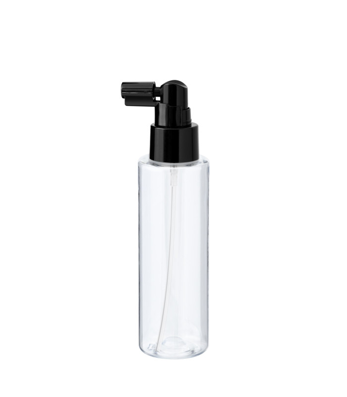 PET-Flasche 100 ml transparent mit schwarzem Zerstäuber [2]