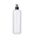 PET-Flasche 500 ml transparent [2] mit schwarzer Pumpe [1]