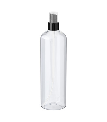 PET-Flasche 500 ml transparent [2] mit schwarzer Pumpe [1]