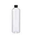 PET-Flasche 500 ml transparent [2] mit schwarzem Schraubverschluss