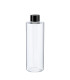PET-Flasche 250 ml transparent mit schwarzem Schraubverschluss