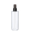 PET-Flasche 250 ml transparent mit schwarzem Zerstäuber