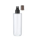 PET-Flasche 250 ml transparent mit schwarzem Zerstäuber