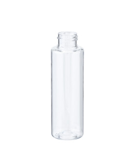 Klare PET-Kunststoffflasche 100ml mit Schraubgewinde 24/410 für Kosmetikprodukte wie Lotionen oder Toner