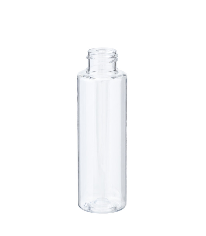Klare PET-Kunststoffflasche 100ml mit Schraubgewinde 24/410 für Kosmetikprodukte wie Lotionen oder Toner