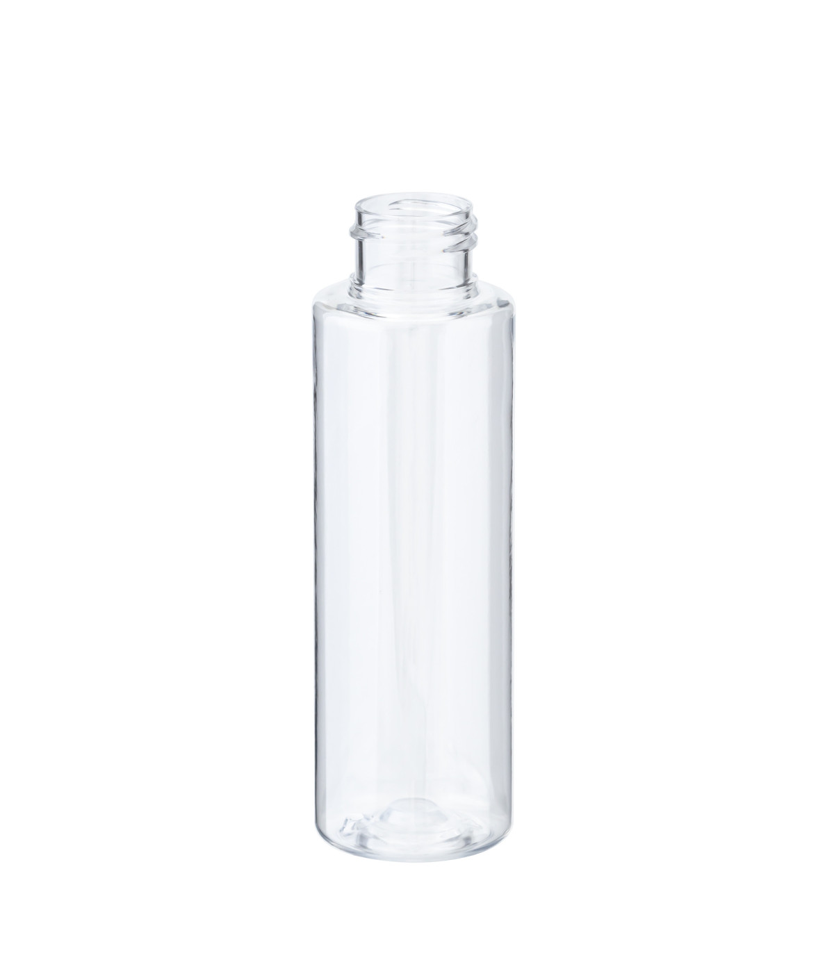Klare PET-Kunststoffflasche 100ml mit Schraubgewinde 24/410 für Kosmetikprodukte wie Lotionen oder Toner